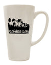 Palm Trees Cutout Design 16 Ounce Conical Latte Coffee Mug - Crafted for Florida Enthusiasts by a Drinkware Expert-Conical Latte Mug-TooLoud-White-Davson Sales