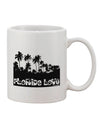 Palm Trees Cutout Design Printed 11 oz Coffee Mug - A Must-Have for Florida Enthusiasts by TooLoud-11 OZ Coffee Mug-TooLoud-White-Davson Sales