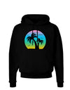 Palm Trees Silhouette - Beach Sunset Design Dark Hoodie Sweatshirt-Hoodie-TooLoud-Black-Small-Davson Sales