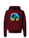 Palm Trees Silhouette - Beach Sunset Design Dark Hoodie Sweatshirt-Hoodie-TooLoud-Maroon-Small-Davson Sales