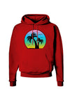 Palm Trees Silhouette - Beach Sunset Design Dark Hoodie Sweatshirt-Hoodie-TooLoud-Red-Small-Davson Sales