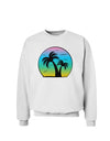 Palm Trees Silhouette - Beach Sunset Design Sweatshirt-Sweatshirts-TooLoud-White-Small-Davson Sales