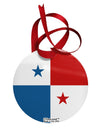 Panama Flag AOP Circular Metal Ornament All Over Print-Ornament-TooLoud-White-Davson Sales