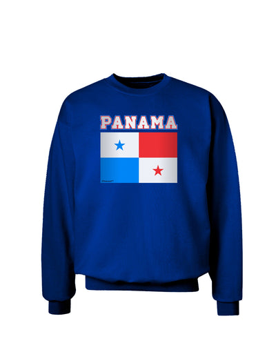 Panama Flag Dark Adult Dark Sweatshirt-Sweatshirt-TooLoud-Deep-Royal-Blue-Small-Davson Sales