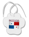 Panama Flag Paw Print Shaped Ornament-Ornament-TooLoud-White-Davson Sales