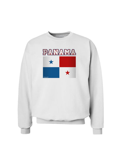 Panama Flag Sweatshirt-Sweatshirt-TooLoud-White-Small-Davson Sales