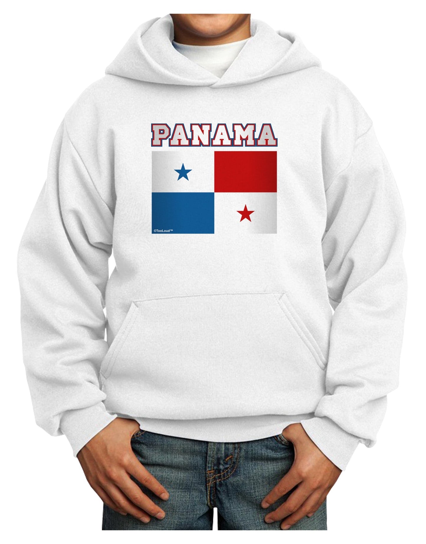 Panama Flag Youth Hoodie Pullover Sweatshirt-Youth Hoodie-TooLoud-White-XS-Davson Sales