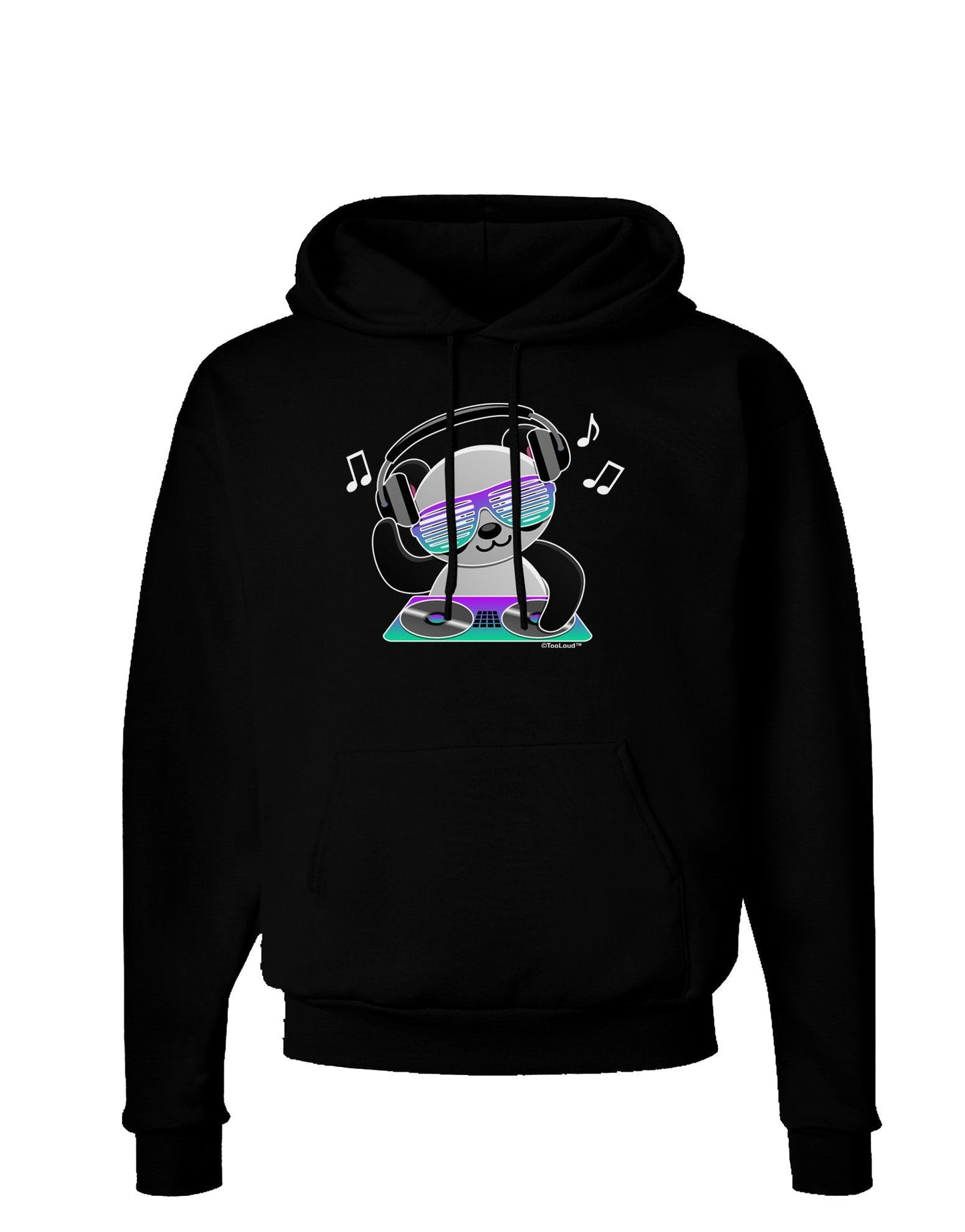 Panda DJ Dark Hoodie Sweatshirt-Hoodie-TooLoud-Black-Small-Davson Sales