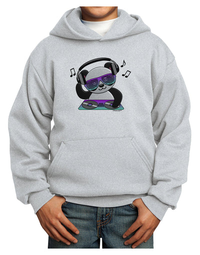 Panda DJ Youth Hoodie Pullover Sweatshirt-Youth Hoodie-TooLoud-Ash-XS-Davson Sales