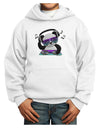 Panda DJ Youth Hoodie Pullover Sweatshirt-Youth Hoodie-TooLoud-White-XS-Davson Sales