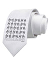 Pandamonium Pandas Printed White Necktie by TooLoud