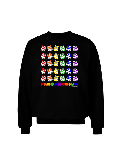 Pandamonium Rainbow Pandas Adult Dark Sweatshirt by TooLoud-Sweatshirts-TooLoud-Black-Small-Davson Sales