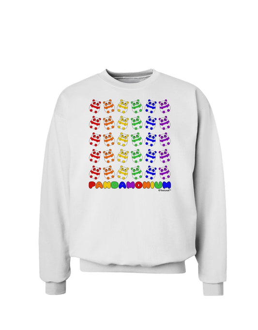 Pandamonium Rainbow Pandas Sweatshirt by TooLoud-Sweatshirts-TooLoud-White-Small-Davson Sales