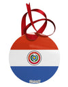 Paraguay Flag AOP Circular Metal Ornament All Over Print-Ornament-TooLoud-White-Davson Sales