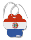 Paraguay Flag AOP Paw Print Shaped Ornament All Over Print-Ornament-TooLoud-White-Davson Sales