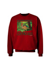 Parasaurolophus Walkeri - With Name Adult Dark Sweatshirt-Sweatshirts-TooLoud-Deep-Red-Small-Davson Sales