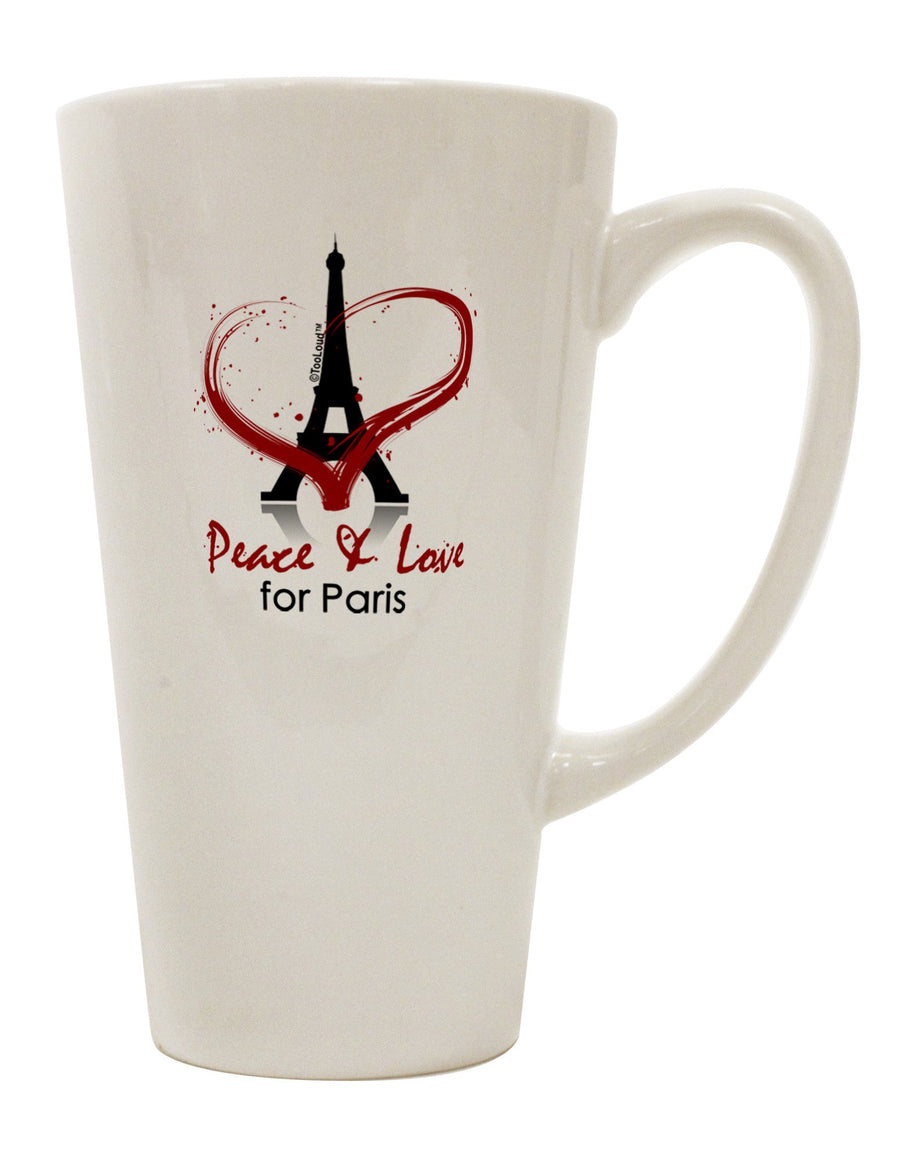 Parisian Elegance - 16 Ounce Conical Latte Coffee Mug TooLoud-Conical Latte Mug-TooLoud-White-Davson Sales