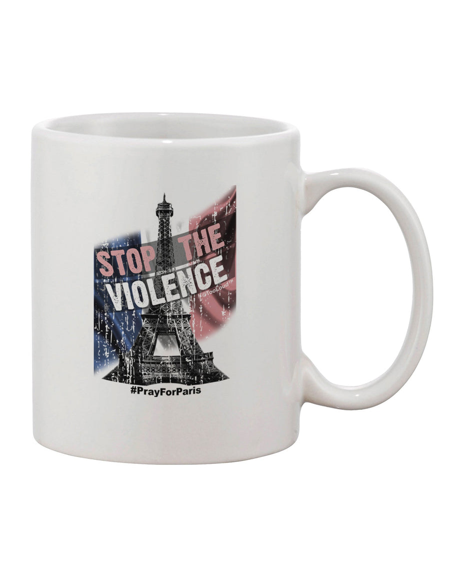 Parisian Stop The Violence 11 oz Coffee Mug - Expertly Crafted Drinkware-11 OZ Coffee Mug-TooLoud-White-Davson Sales