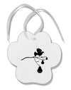 Partridge In A Pear Tree Paw Print Shaped Ornament-Ornament-TooLoud-White-Davson Sales