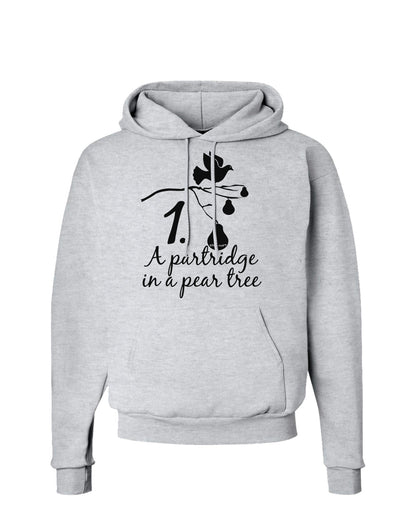 Partridge In A Pear Tree Text Hoodie Sweatshirt-Hoodie-TooLoud-AshGray-Small-Davson Sales