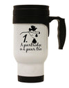 Partridge In A Pear Tree Text Stainless Steel 14oz Travel Mug-Travel Mugs-TooLoud-White-Davson Sales