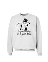 Partridge In A Pear Tree Text Sweatshirt-Sweatshirts-TooLoud-White-Small-Davson Sales