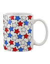 Patriotic 11 oz Coffee Mug with Red, White, and Blue Stars - Expertly Crafted by TooLoud-11 OZ Coffee Mug-TooLoud-White-Davson Sales