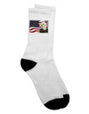 Patriotic American Flag with Majestic Bald Eagle Adult Crew Socks - TooLoud