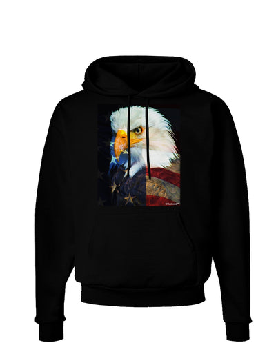 Patriotic Bald Eagle - American Flag Dark Hoodie Sweatshirt by TooLoud-Hoodie-TooLoud-Black-Small-Davson Sales