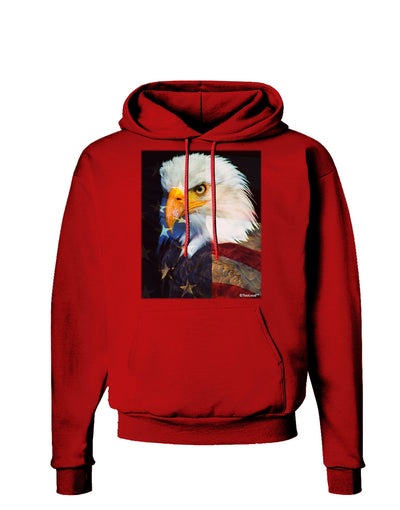 Patriotic Bald Eagle - American Flag Dark Hoodie Sweatshirt by TooLoud-Hoodie-TooLoud-Red-Small-Davson Sales