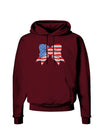 Patriotic Bow Dark Hoodie Sweatshirt-Hoodie-TooLoud-Maroon-Small-Davson Sales