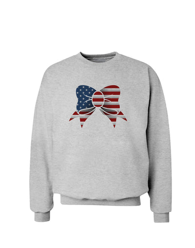 Patriotic Bow Sweatshirt-Sweatshirt-TooLoud-AshGray-Small-Davson Sales