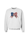 Patriotic Bow Sweatshirt-Sweatshirt-TooLoud-White-Small-Davson Sales