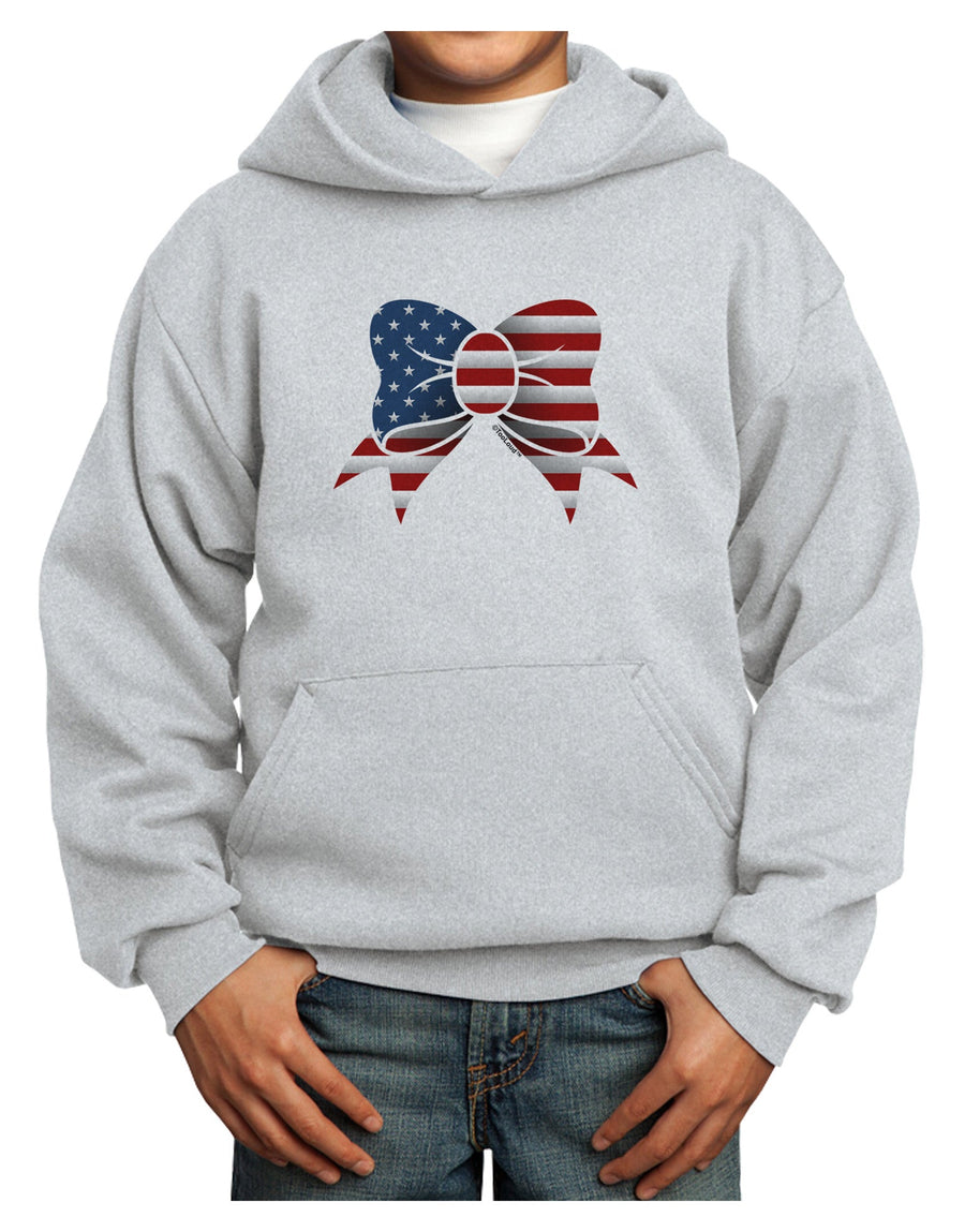 Patriotic Bow Youth Hoodie Pullover Sweatshirt-Youth Hoodie-TooLoud-White-XS-Davson Sales