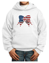 Patriotic Bow Youth Hoodie Pullover Sweatshirt-Youth Hoodie-TooLoud-White-XS-Davson Sales