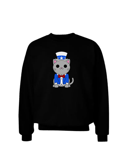 Patriotic Cat Adult Dark Sweatshirt by TooLoud-Sweatshirts-TooLoud-Black-Small-Davson Sales