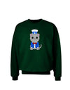 Patriotic Cat Adult Dark Sweatshirt by TooLoud-Sweatshirts-TooLoud-Deep-Forest-Green-Small-Davson Sales