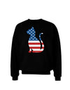 Patriotic Cat Design Adult Dark Sweatshirt by TooLoud-Sweatshirts-TooLoud-Black-Small-Davson Sales