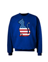 Patriotic Cat Design Adult Dark Sweatshirt by TooLoud-Sweatshirts-TooLoud-Deep-Royal-Blue-Small-Davson Sales