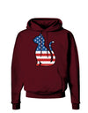 Patriotic Cat Design Dark Hoodie Sweatshirt by TooLoud-Hoodie-TooLoud-Maroon-Small-Davson Sales