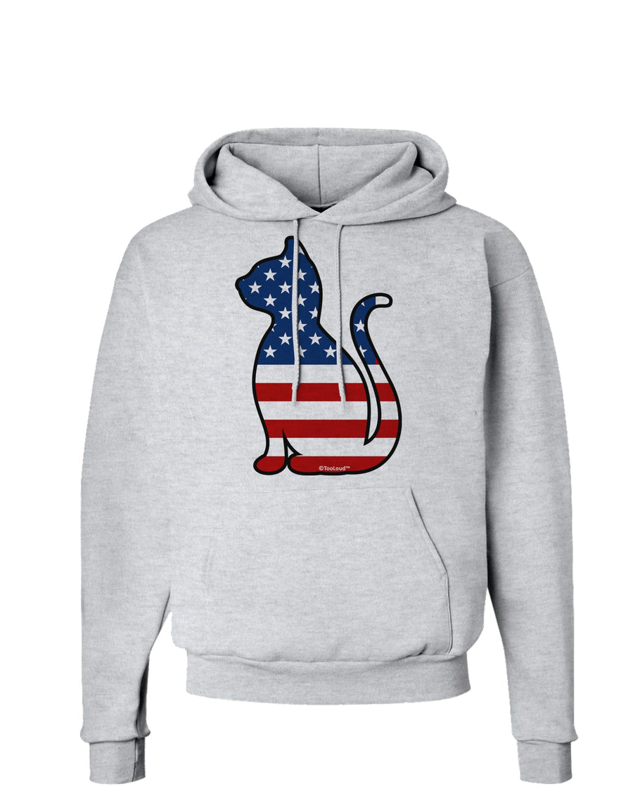 Patriotic Cat Design Hoodie Sweatshirt by TooLoud-Hoodie-TooLoud-White-Small-Davson Sales