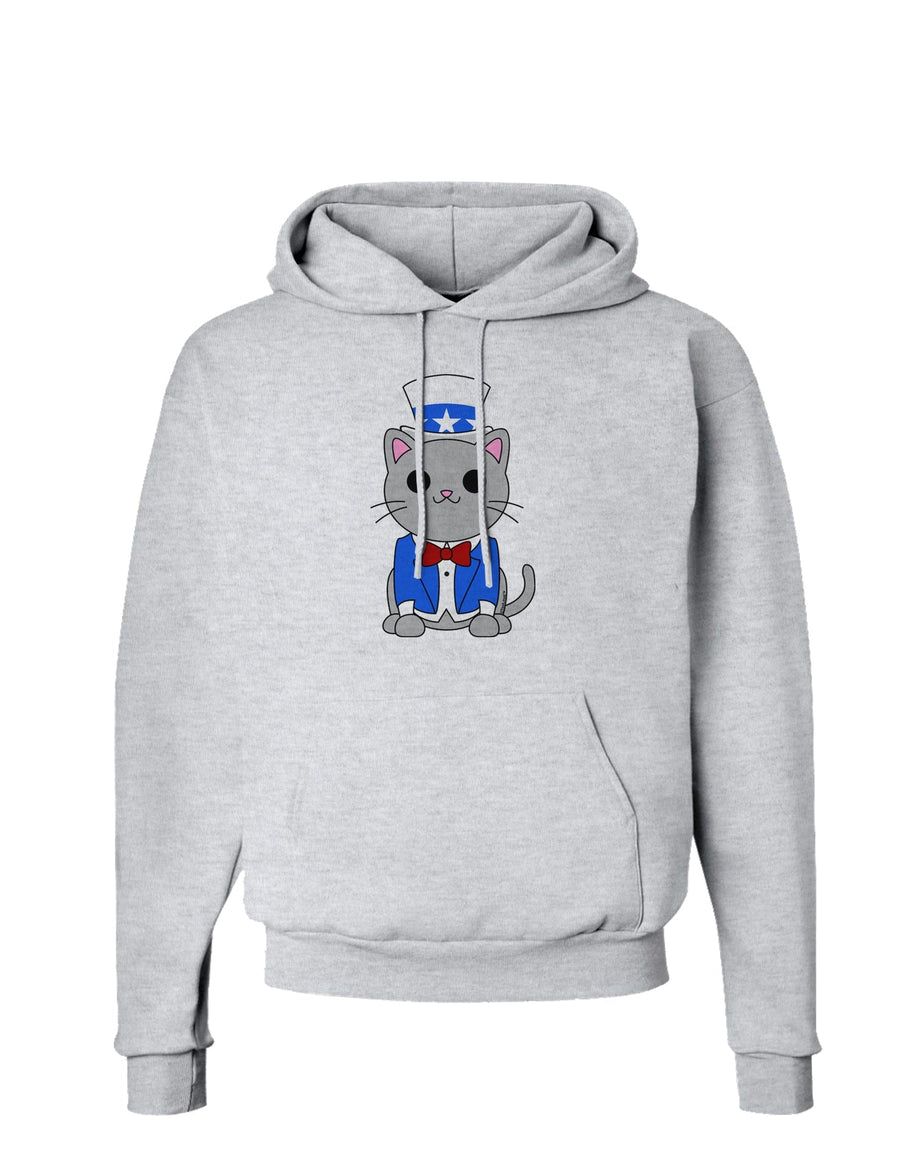 Patriotic Cat Hoodie Sweatshirt by TooLoud-Hoodie-TooLoud-White-Small-Davson Sales