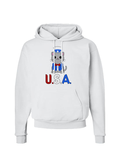 Patriotic Cat - USA Hoodie Sweatshirt by TooLoud-Hoodie-TooLoud-White-Small-Davson Sales