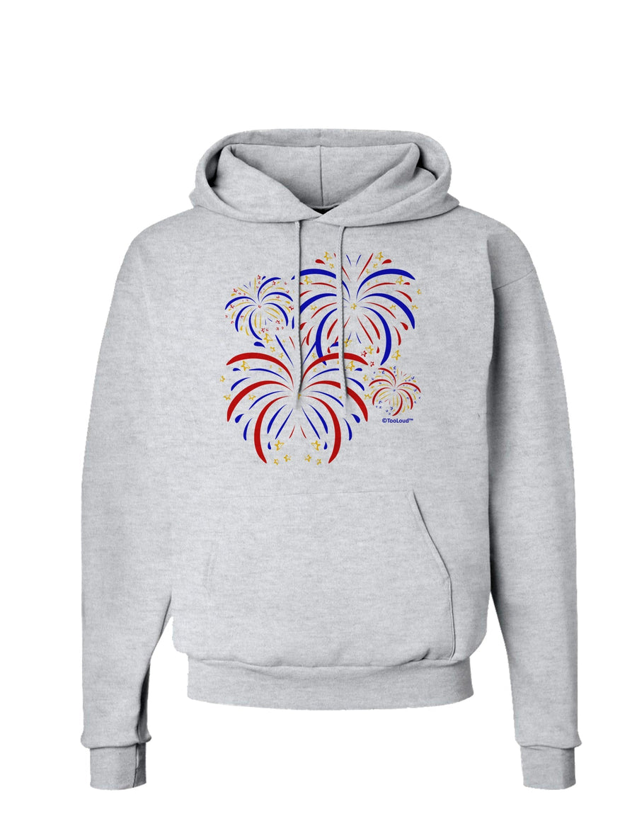 Patriotic Fireworks with Bursting Stars Hoodie Sweatshirt by TooLoud-Hoodie-TooLoud-White-Small-Davson Sales