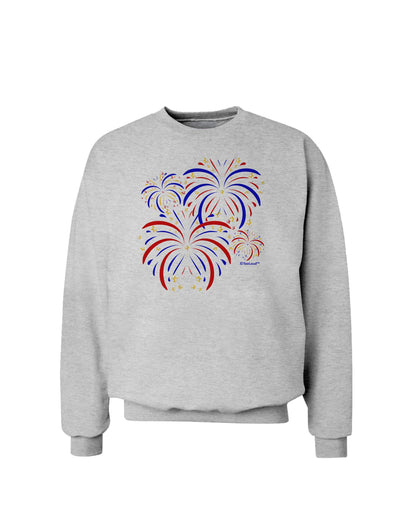 Patriotic Fireworks with Bursting Stars Sweatshirt by TooLoud-Sweatshirts-TooLoud-AshGray-Small-Davson Sales