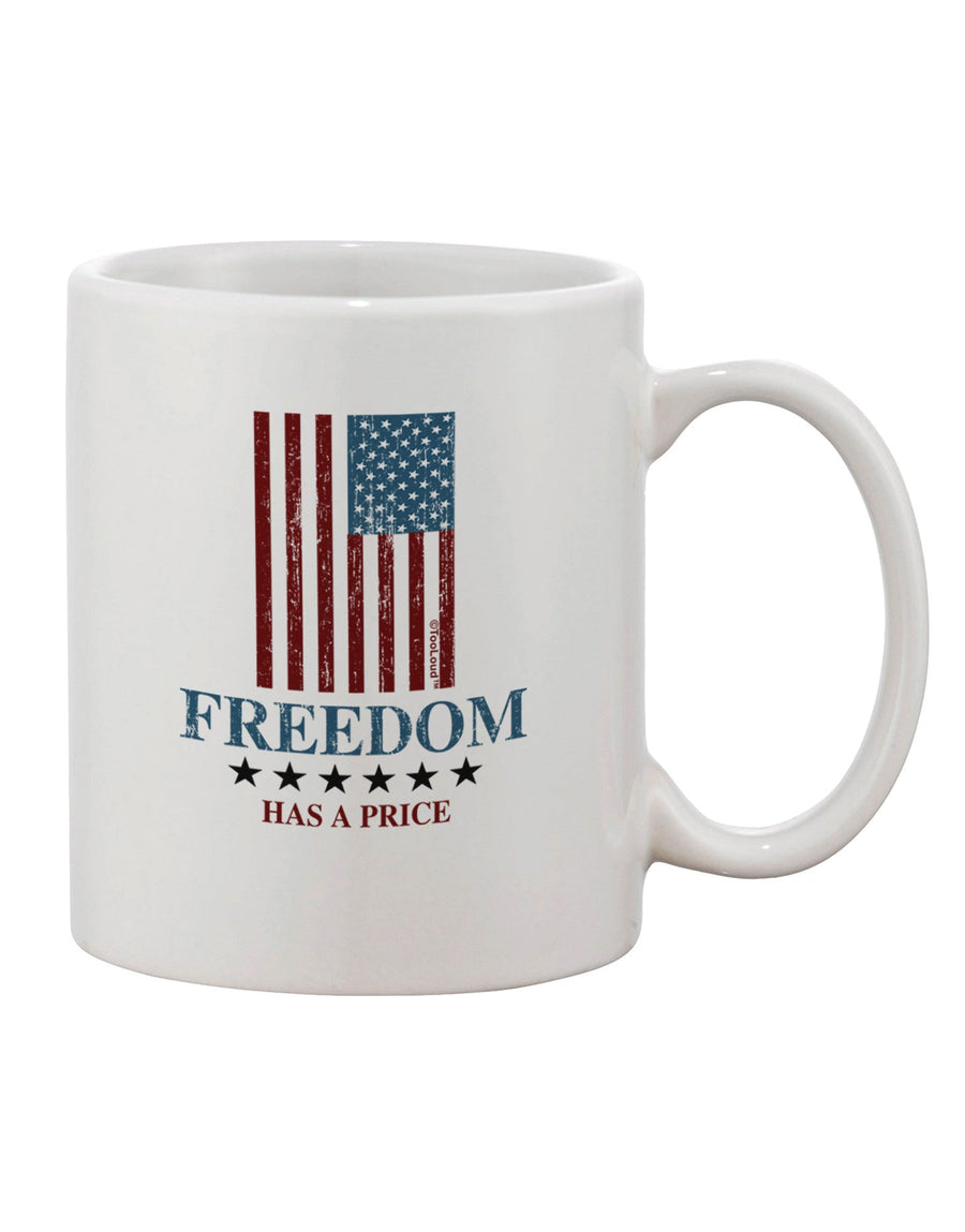 Patriotic Flag-Themed 11 oz Coffee Mug - Expertly Crafted Drinkware TooLoud-11 OZ Coffee Mug-TooLoud-White-Davson Sales