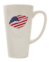 Patriotic Lipstick 16 Ounce Conical Latte Coffee Mug - Expertly Crafted by TooLoud-Conical Latte Mug-TooLoud-White-Davson Sales