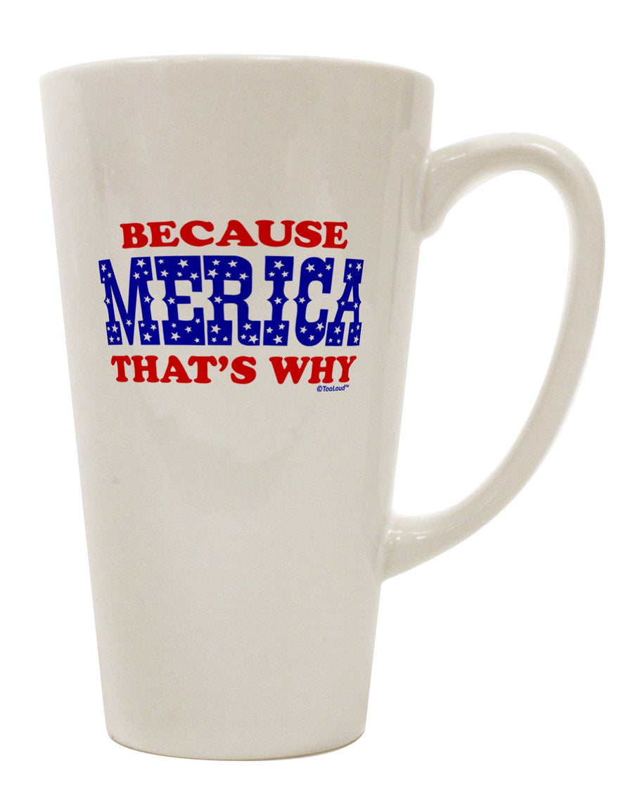 Patriotic Pride 16 Ounce Conical Latte Coffee Mug - TooLoud-Conical Latte Mug-TooLoud-White-Davson Sales