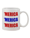 Patriotic Pride - Vibrant Red and Blue Printed 11 oz Coffee Mug - TooLoud-11 OZ Coffee Mug-TooLoud-White-Davson Sales