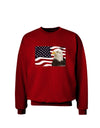 Patriotic USA Flag with Bald Eagle Adult Dark Sweatshirt by TooLoud-Sweatshirts-TooLoud-Deep-Red-Small-Davson Sales